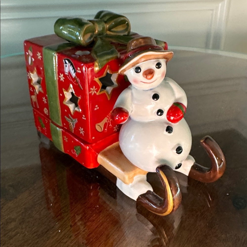 Villeroy & Boch Snowman ⛄️ Tea Light Holder NWT